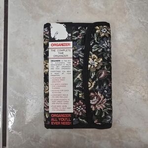 Vintage 1986 Floral Tapestry Organizer • Complete Time Planner NWT